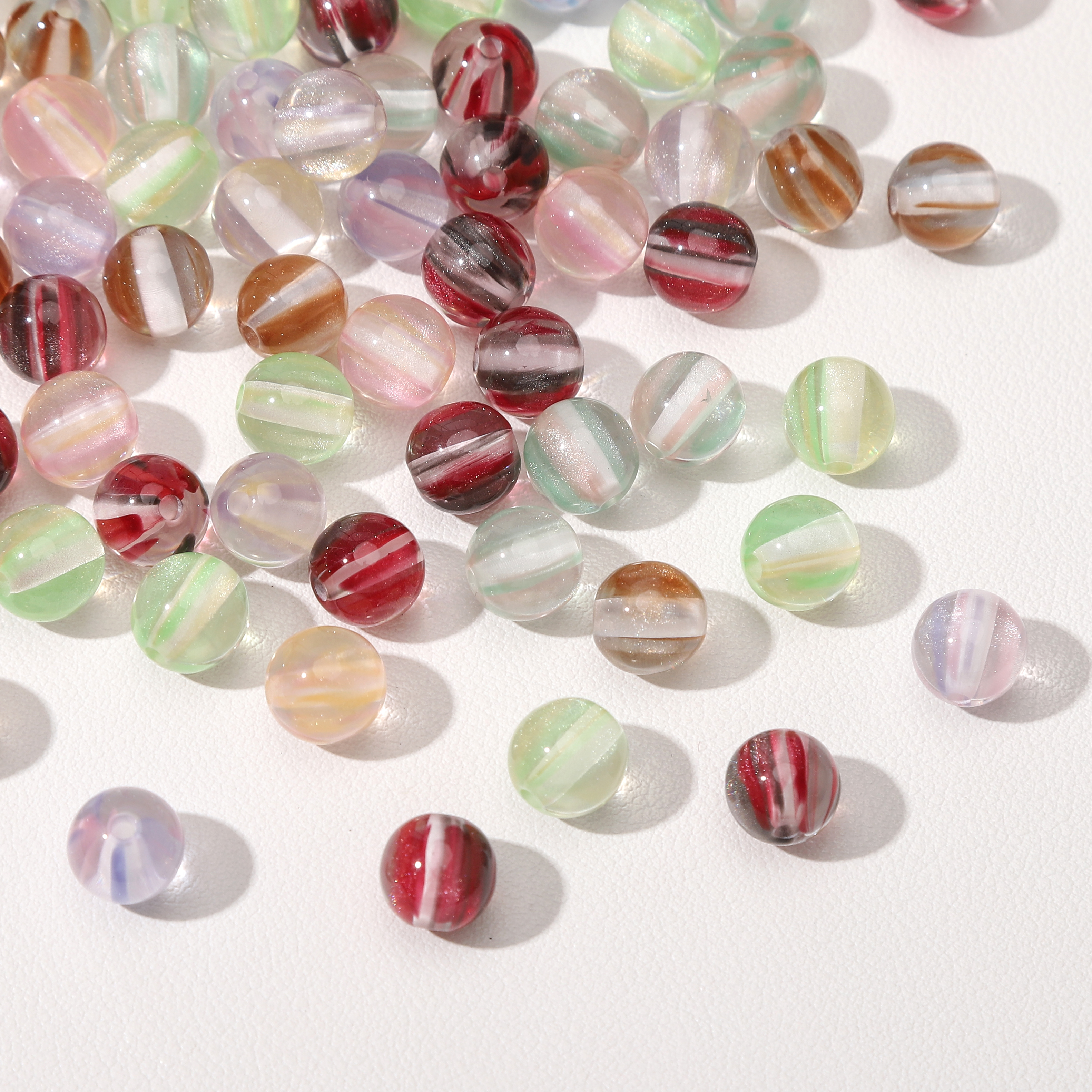 Resin Crafts Diy - 8mm 100Pcs Colorful Round Resin Loose