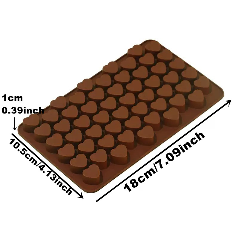 55Cavities Small Heart Silicon - Silicone Mold Tray ulasan dan harga