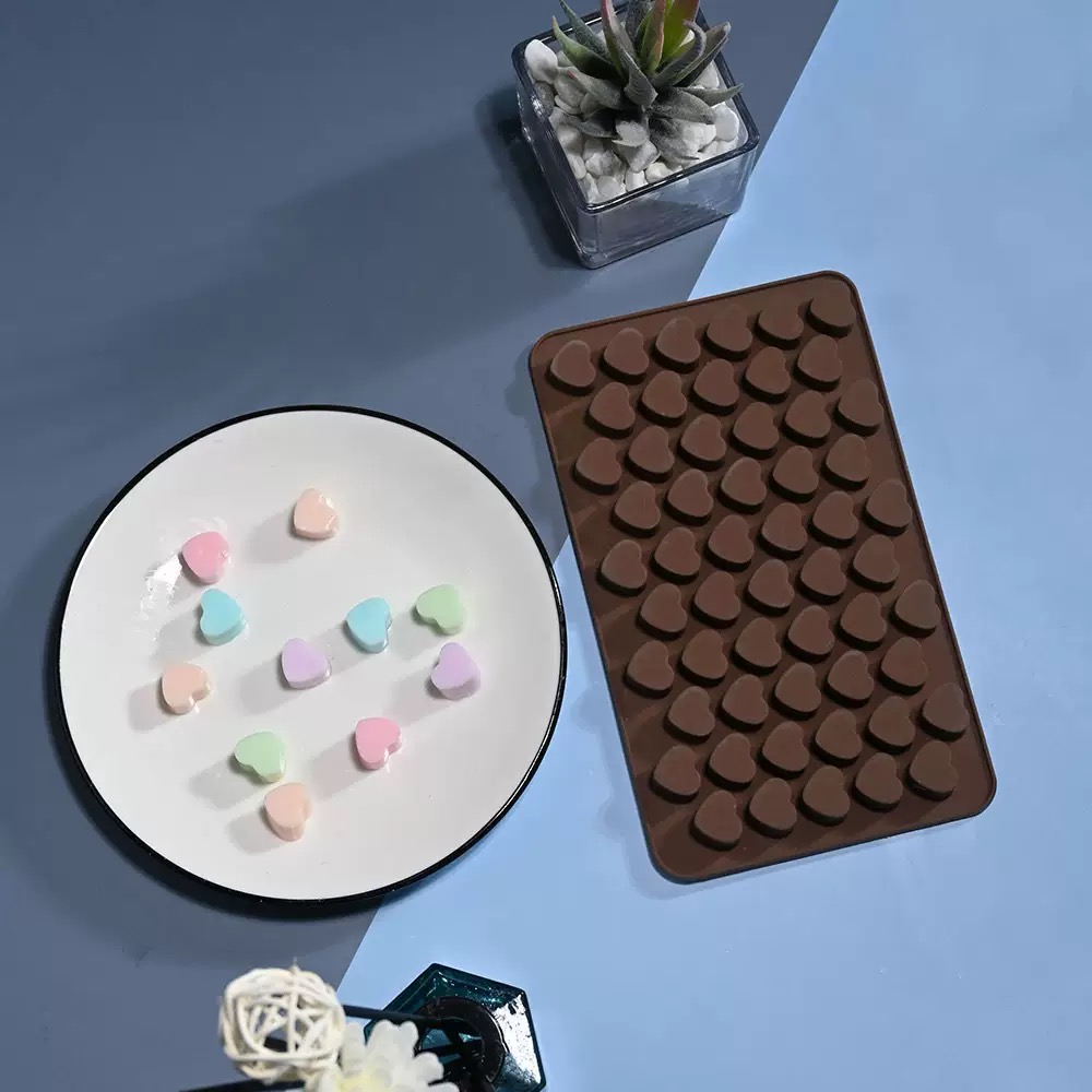 55Cavities Small Heart Silicon - Silicone Mold Tray ulasan dan harga