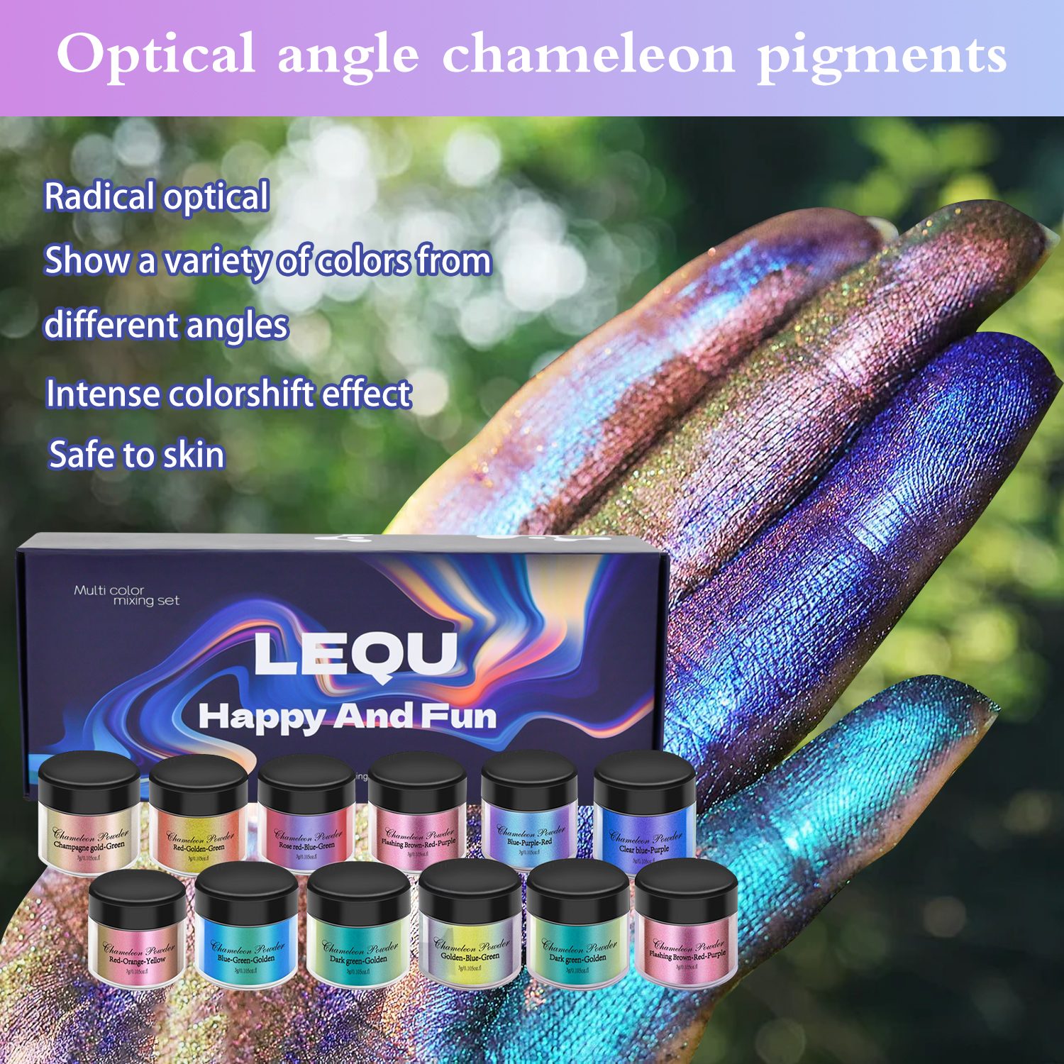 1 Set Chameleon Powder Nail Ch - Resin Glitter Pack ulasan dan harga
