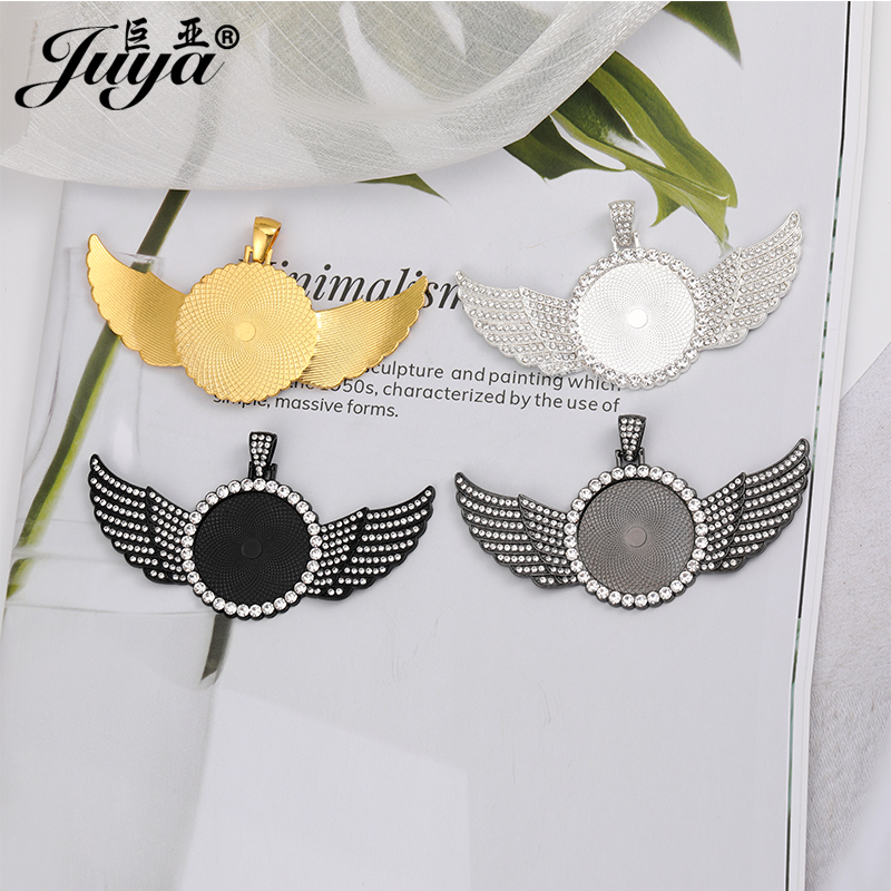 5PCS Blank Wings Pendant Setti - Bezels Set Pendant ulasan dan harga