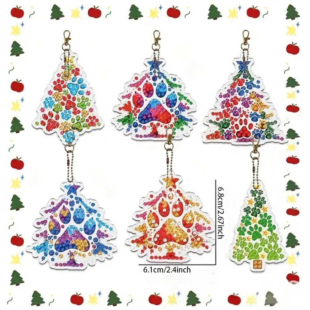 6pcs/SetDIY Christmas tree pat - Resin Craft For Beginners ulasan dan harga