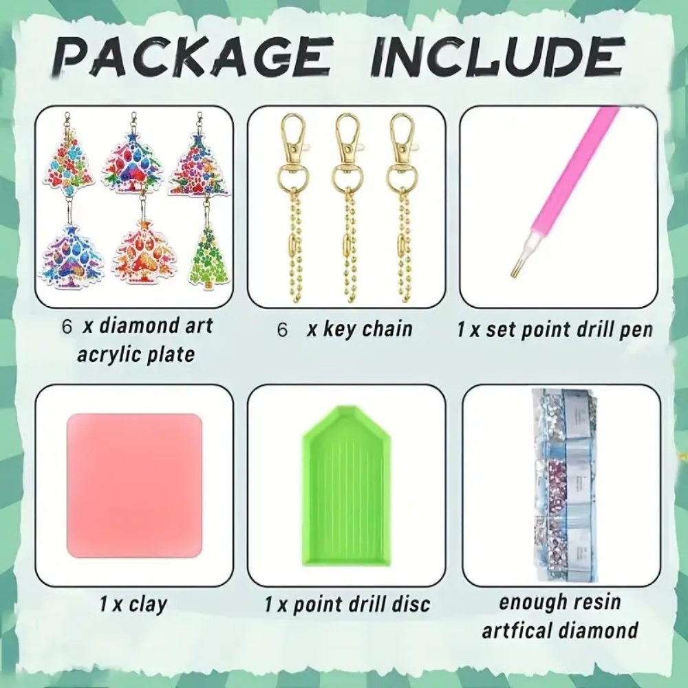 6pcs/SetDIY Christmas tree pat - Resin Craft For Beginners ulasan dan harga