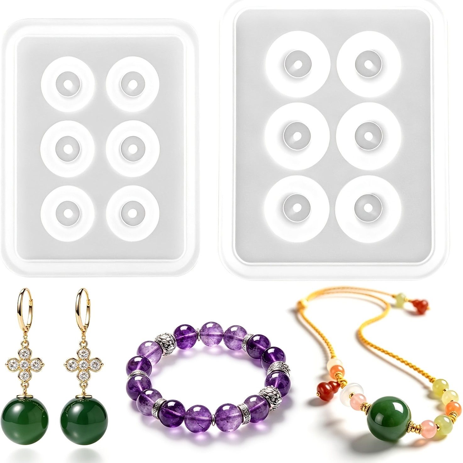 Two perforated spherical silic - Resin Jewelry Kit ulasan dan harga
