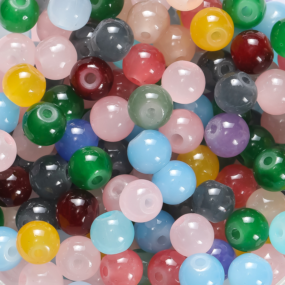 30/50pcs 6mm Glass Round Beads - Resin Craft Material ulasan dan harga