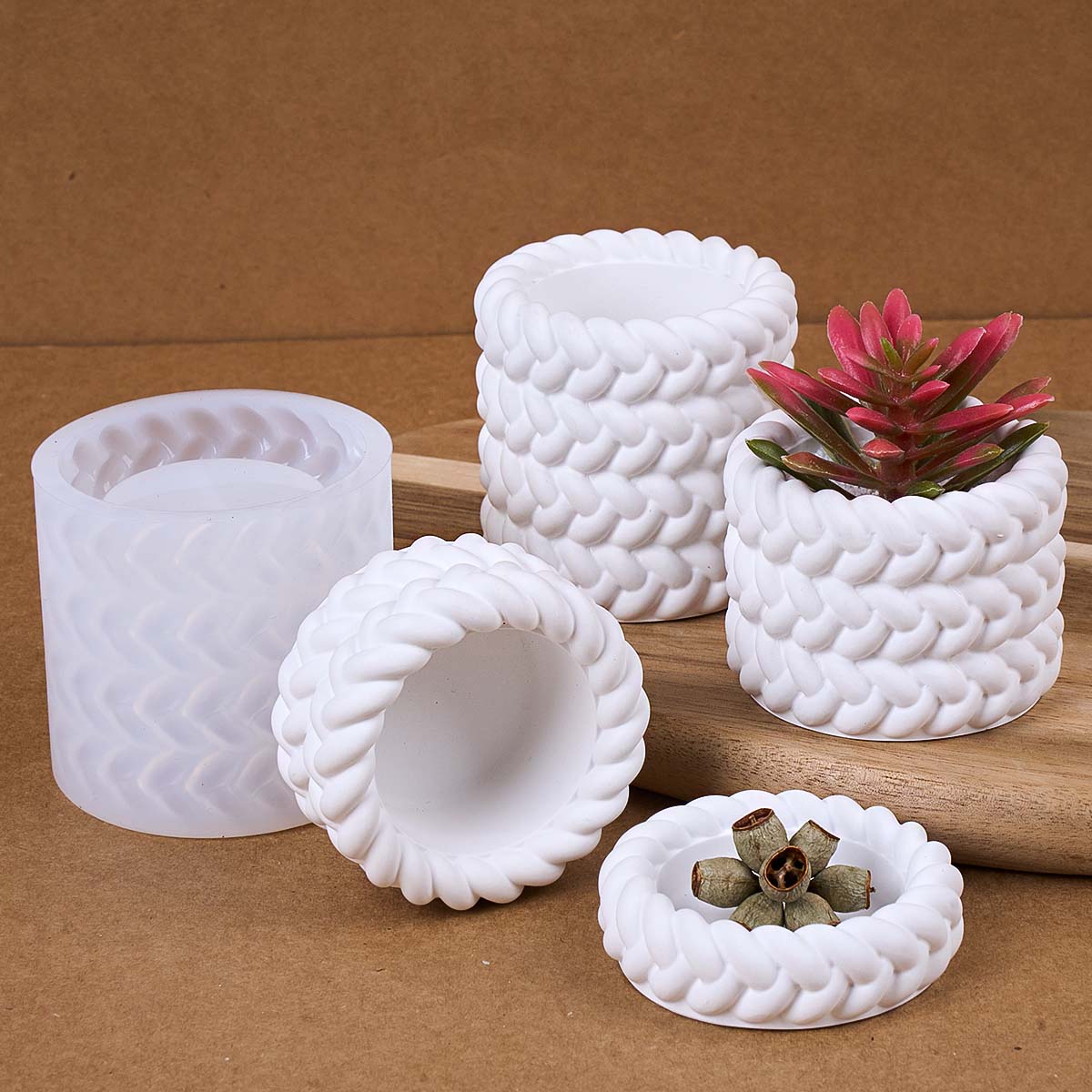 1/2/3/4 Floors Hemp Rope Candl - Serving Tray Mold ulasan dan harga