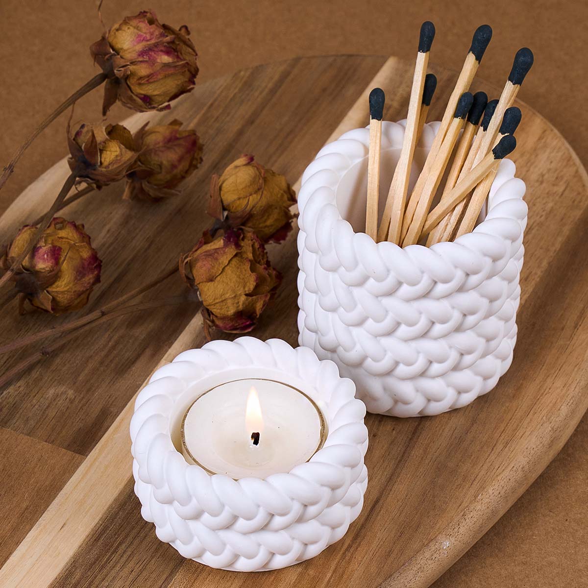 1/2/3/4 Floors Hemp Rope Candl - Serving Tray Mold ulasan dan harga