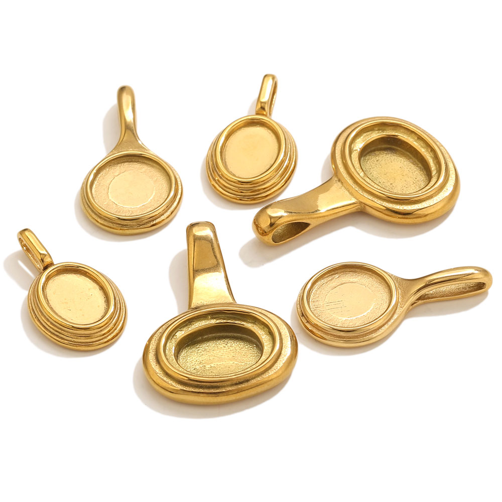 5pcs Stainless Steel Round Ova - Resin Craft Projects ulasan dan harga