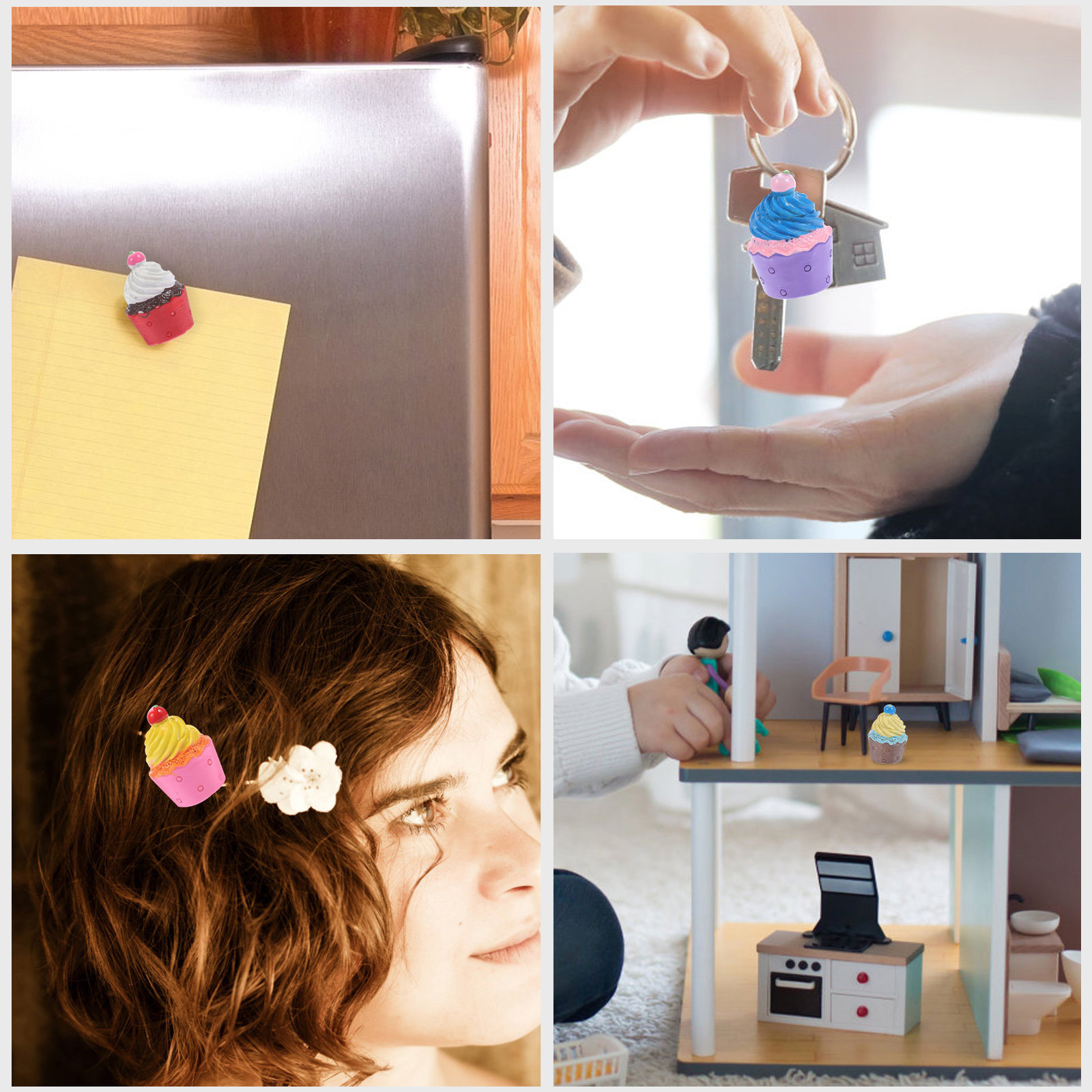 8Pcs Resin Simulated Cupcake D - Resin Crafts Diy ulasan dan harga