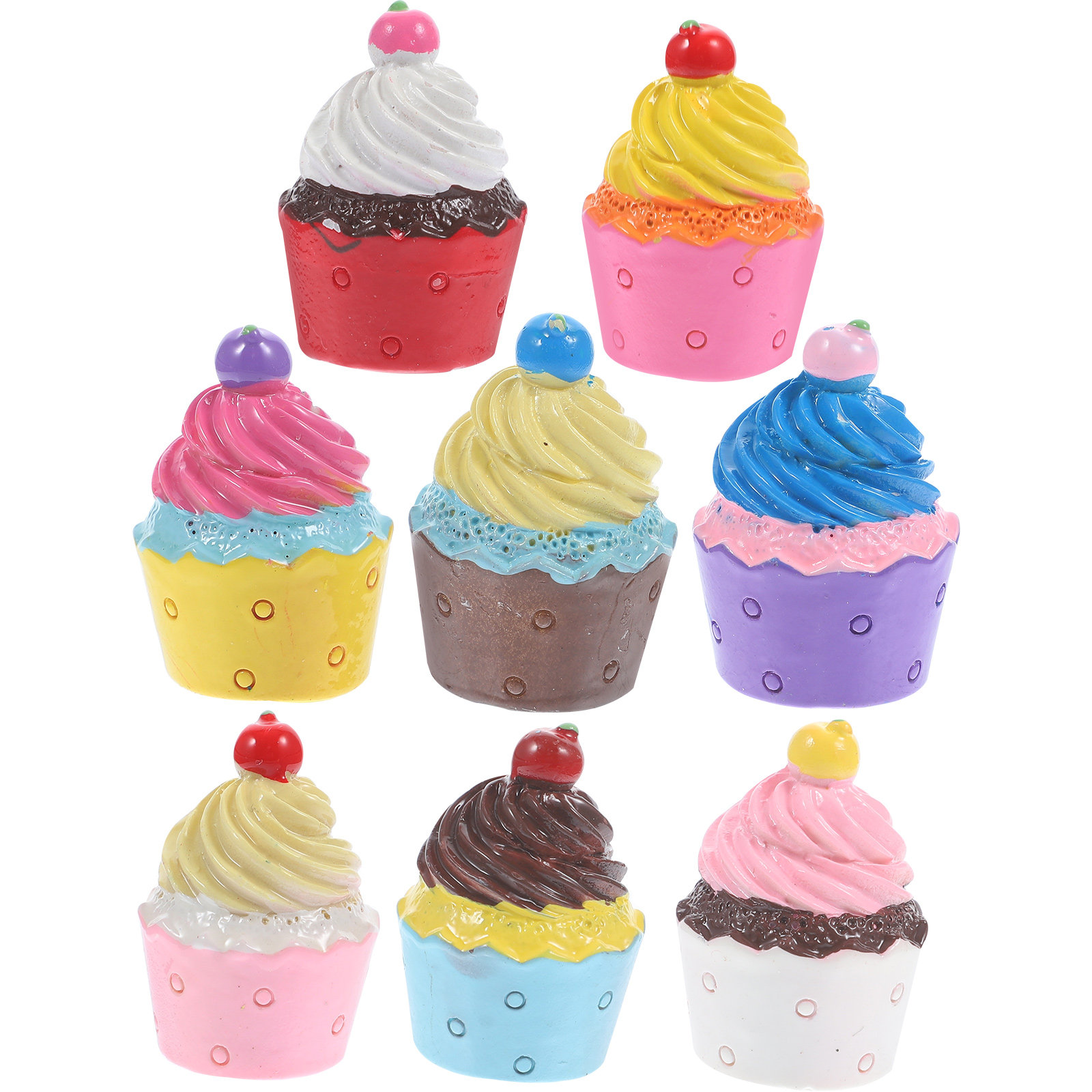 8Pcs Resin Simulated Cupcake D - Resin Crafts Diy ulasan dan harga