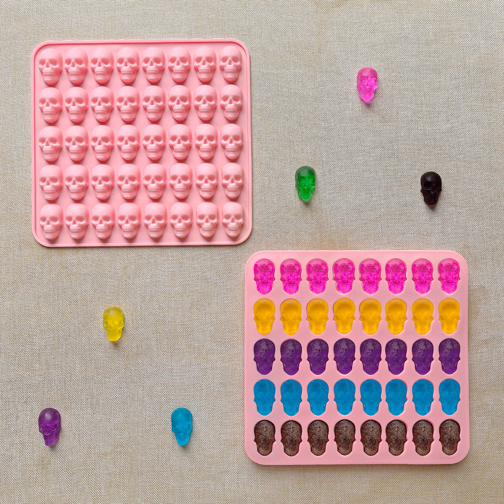 1pc 40 hole skull shaped bakin - Silicone Mold Tray ulasan dan harga