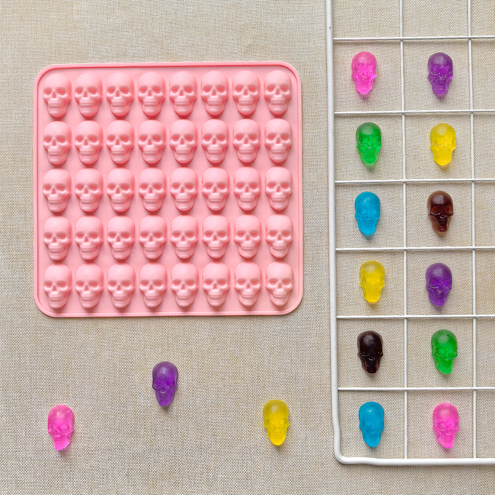 1pc 40 hole skull shaped bakin - Silicone Mold Tray ulasan dan harga