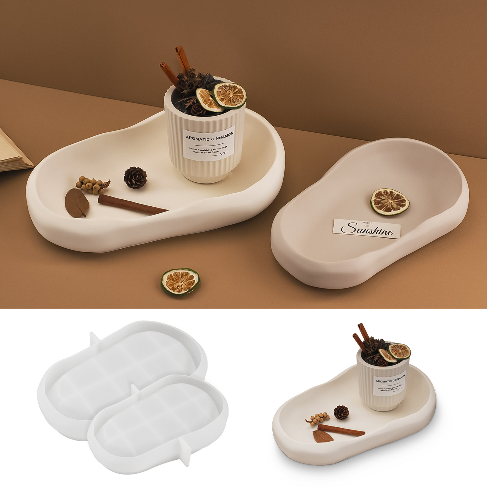 Irregular Shape Tray Silicone  - Coaster Mold Round ulasan dan harga