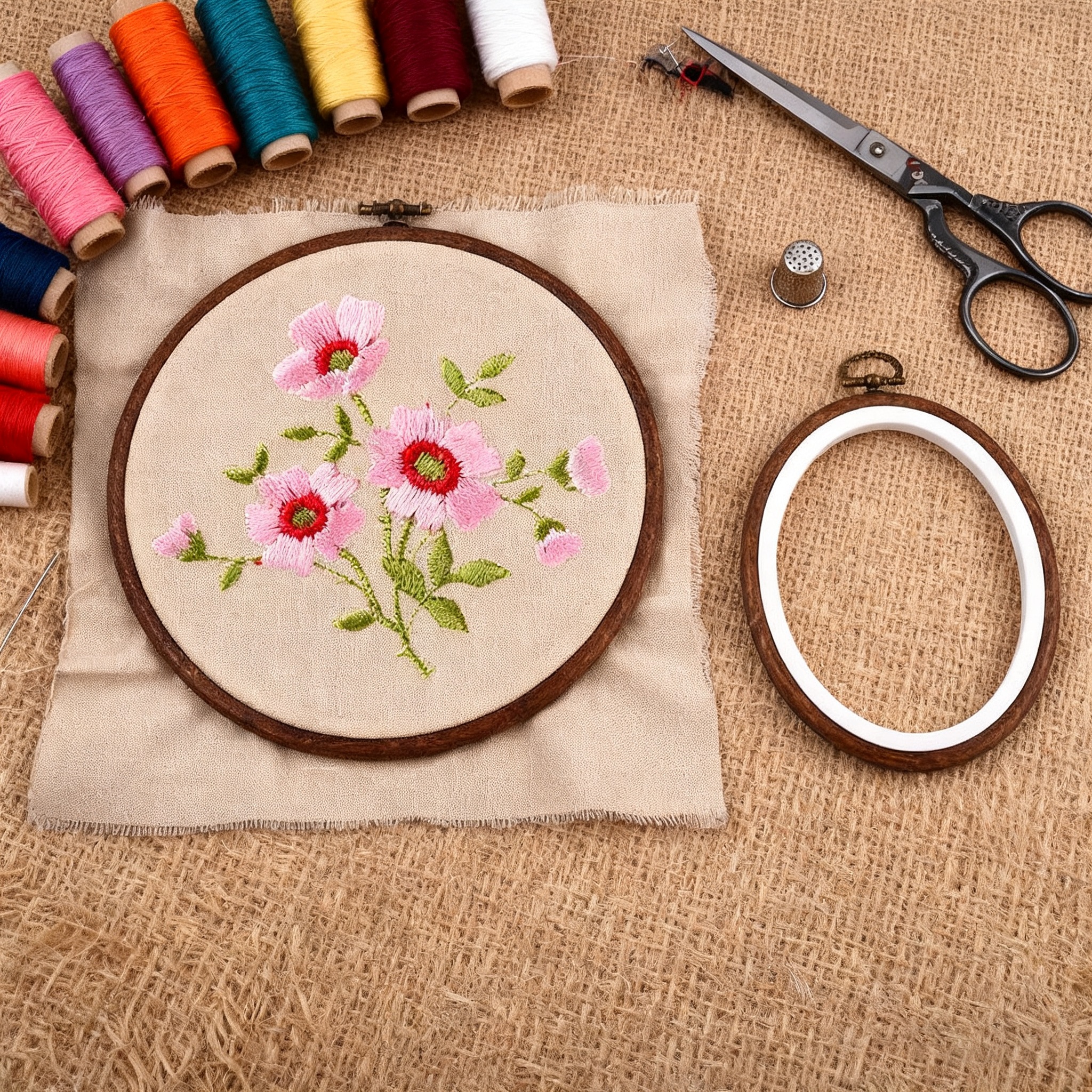 10PCS Sewing Tool Round Oval I - Wood Ring Blank ulasan dan harga