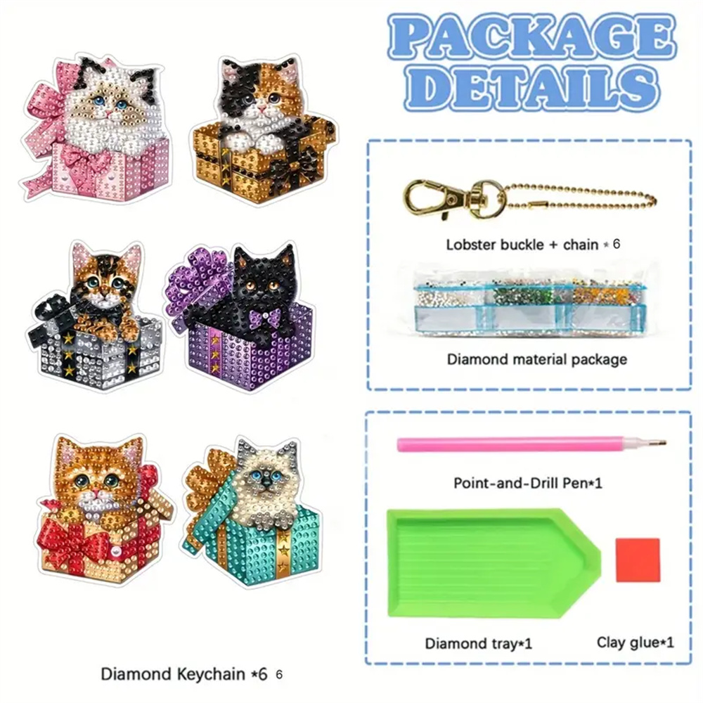 6-piece DIY Diamond Keychain - - Resin Craft Ideas ulasan dan harga
