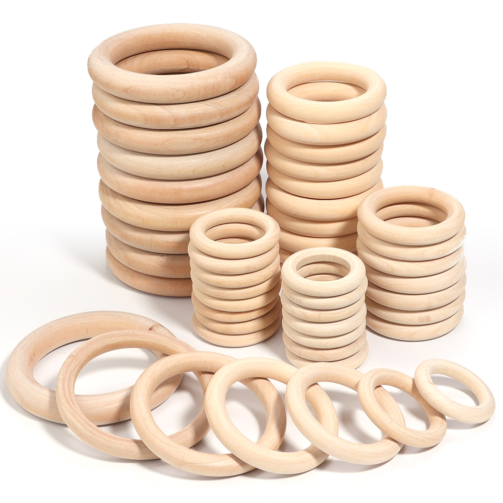 Unfinished Solid Wooden Rings  - Wood Ring Blank ulasan dan harga