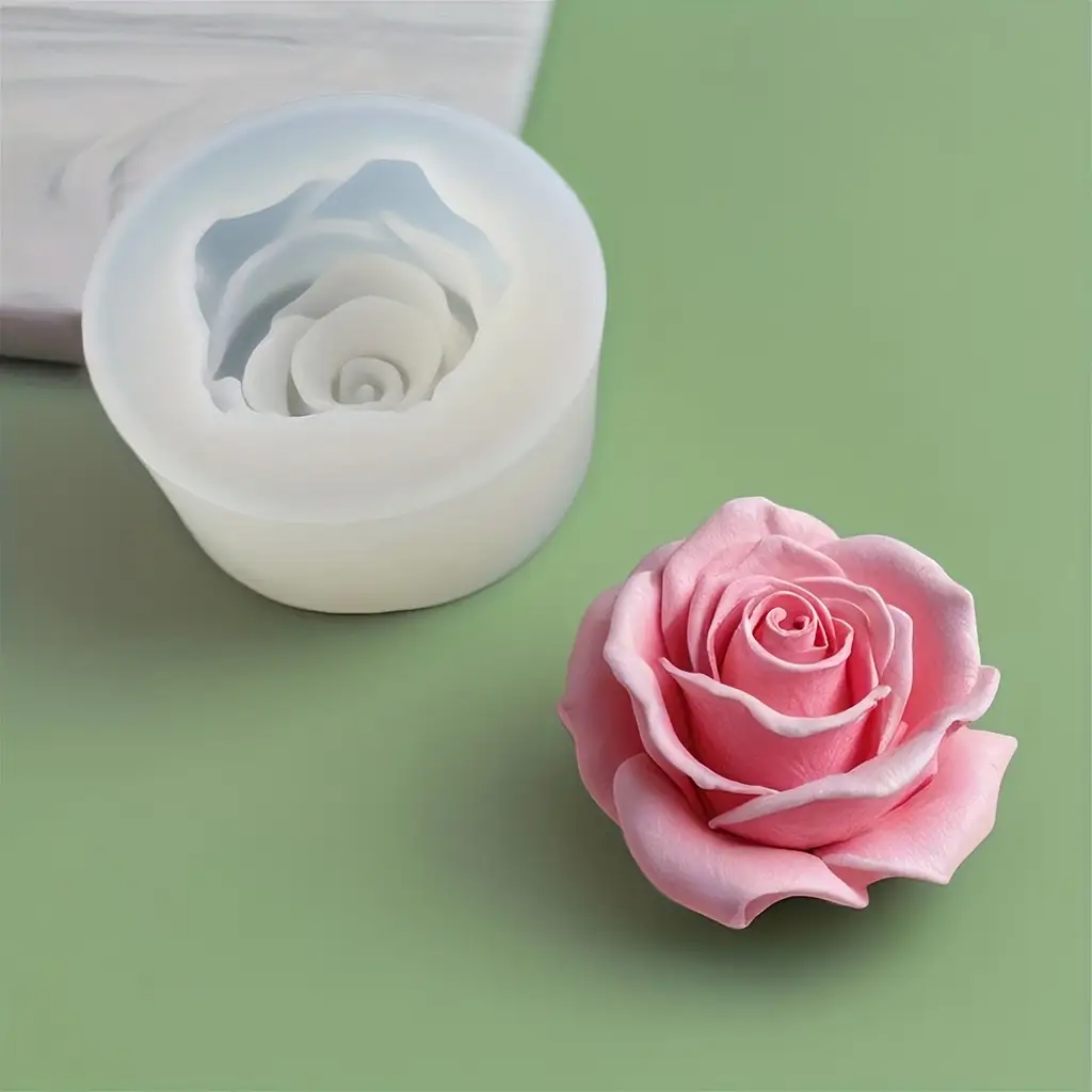 1 Rose Silicone Candle Mold -  - Flower Preservation Resin ulasan dan harga