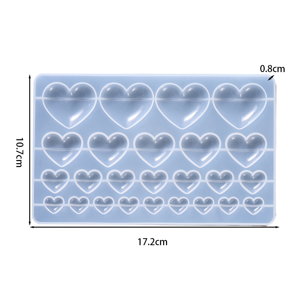 Love Heart Silicone Mold Jewel - Flower Preservation Resin ulasan dan harga