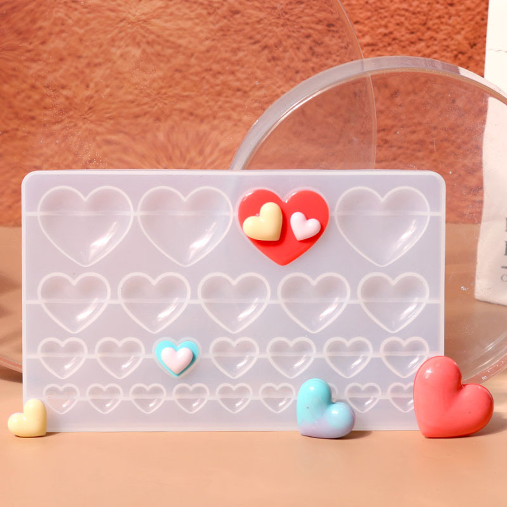 Love Heart Silicone Mold Jewel - Flower Preservation Resin ulasan dan harga