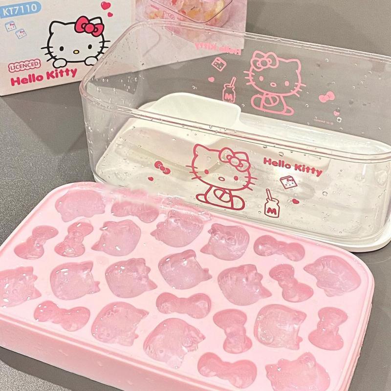 Anime Pink 3D Pink Hello Kitty - Silicone Mold Tray ulasan dan harga