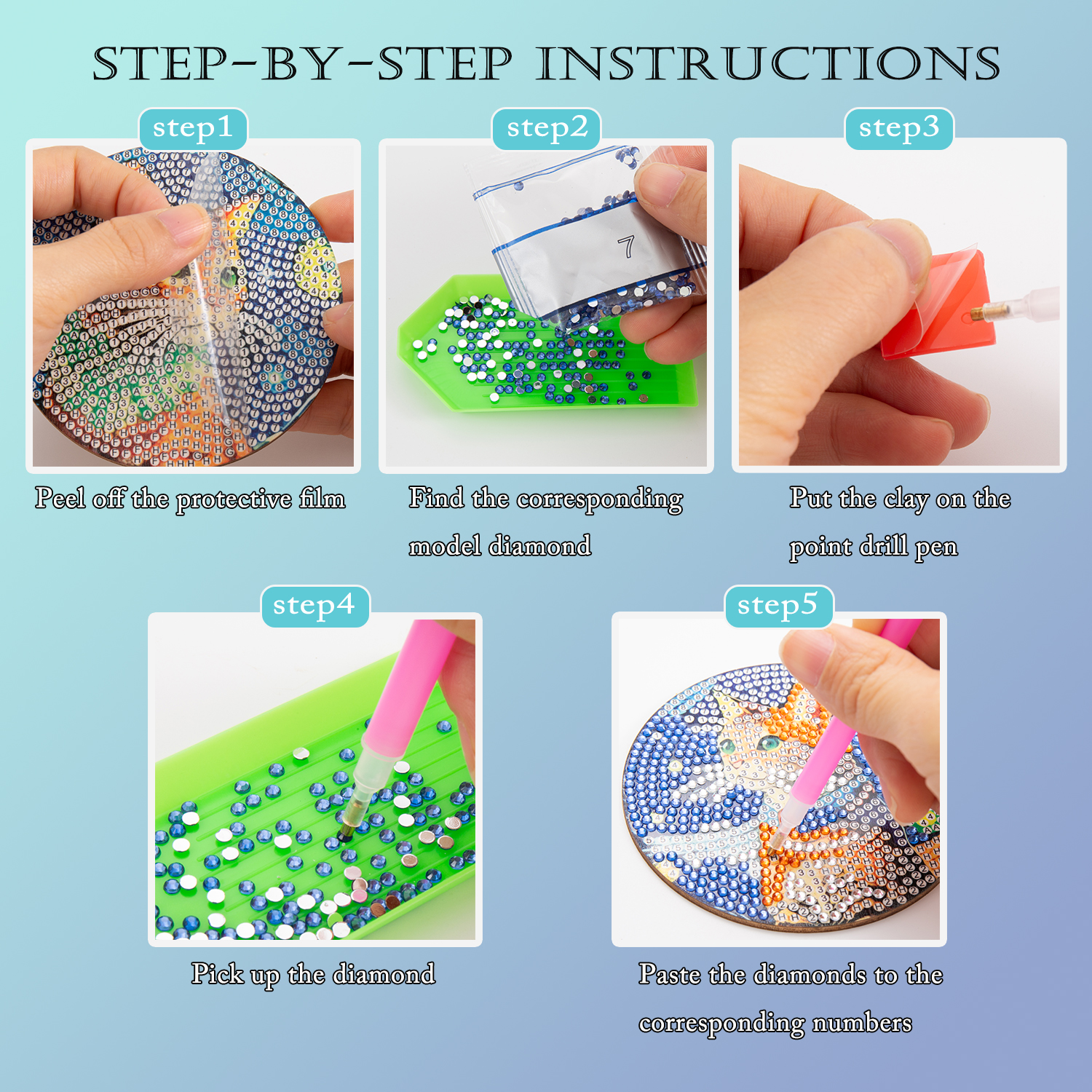 8 pieces/set of diamond painti - Resin Craft Kit ulasan dan harga