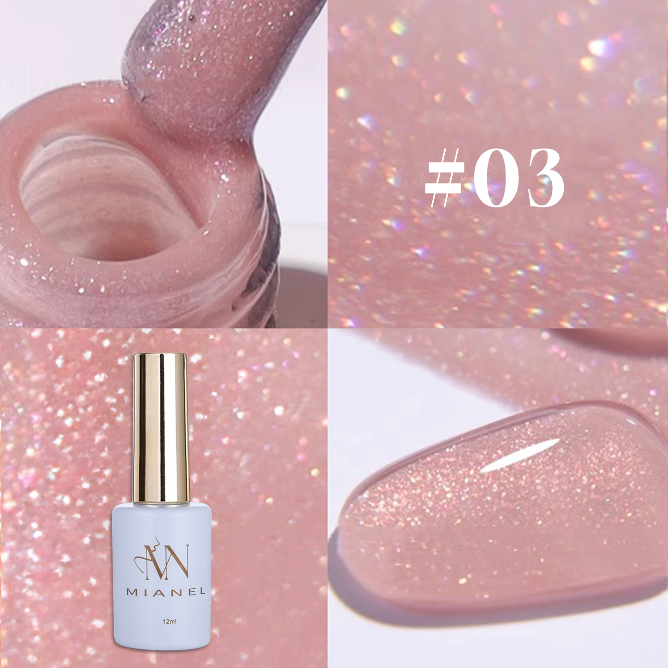 MIANEL 12ML 1PCS Fugitive Whit - Resin Glitter Pack ulasan dan harga
