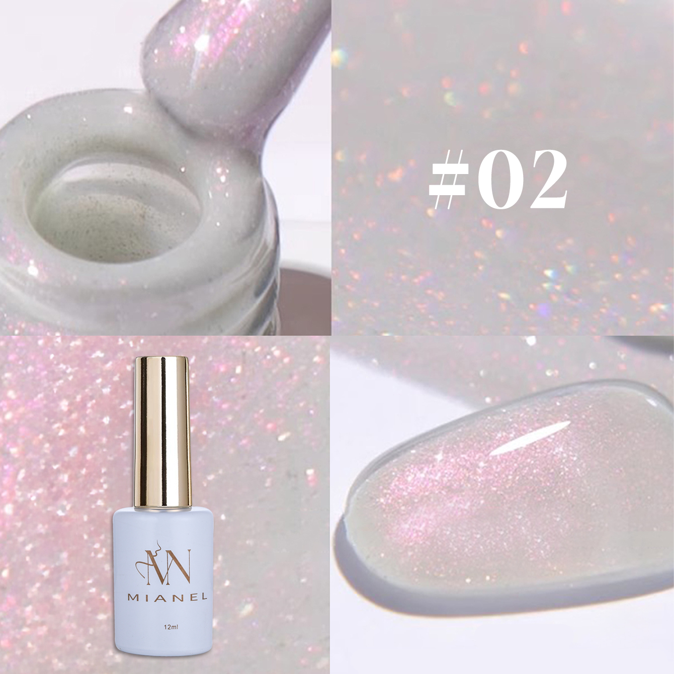 MIANEL 12ML 1PCS Fugitive Whit - Resin Glitter Pack ulasan dan harga