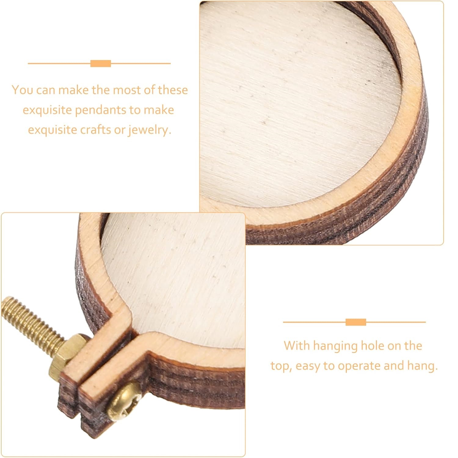 10PCS Mini Embroidery Hoop Woo - Wood Ring Blank ulasan dan harga