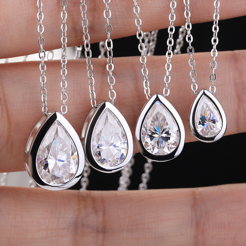 BXINY 4Carat Bezel Set WaterDr - Bezels Set Pendant ulasan dan harga