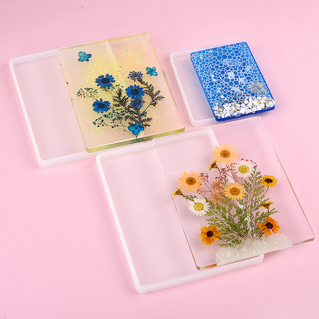 DIY Round Square Rectangle Sha - Coaster Mold Round ulasan dan harga