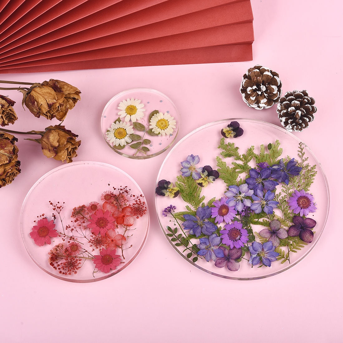 DIY Round Square Rectangle Sha - Coaster Mold Round ulasan dan harga