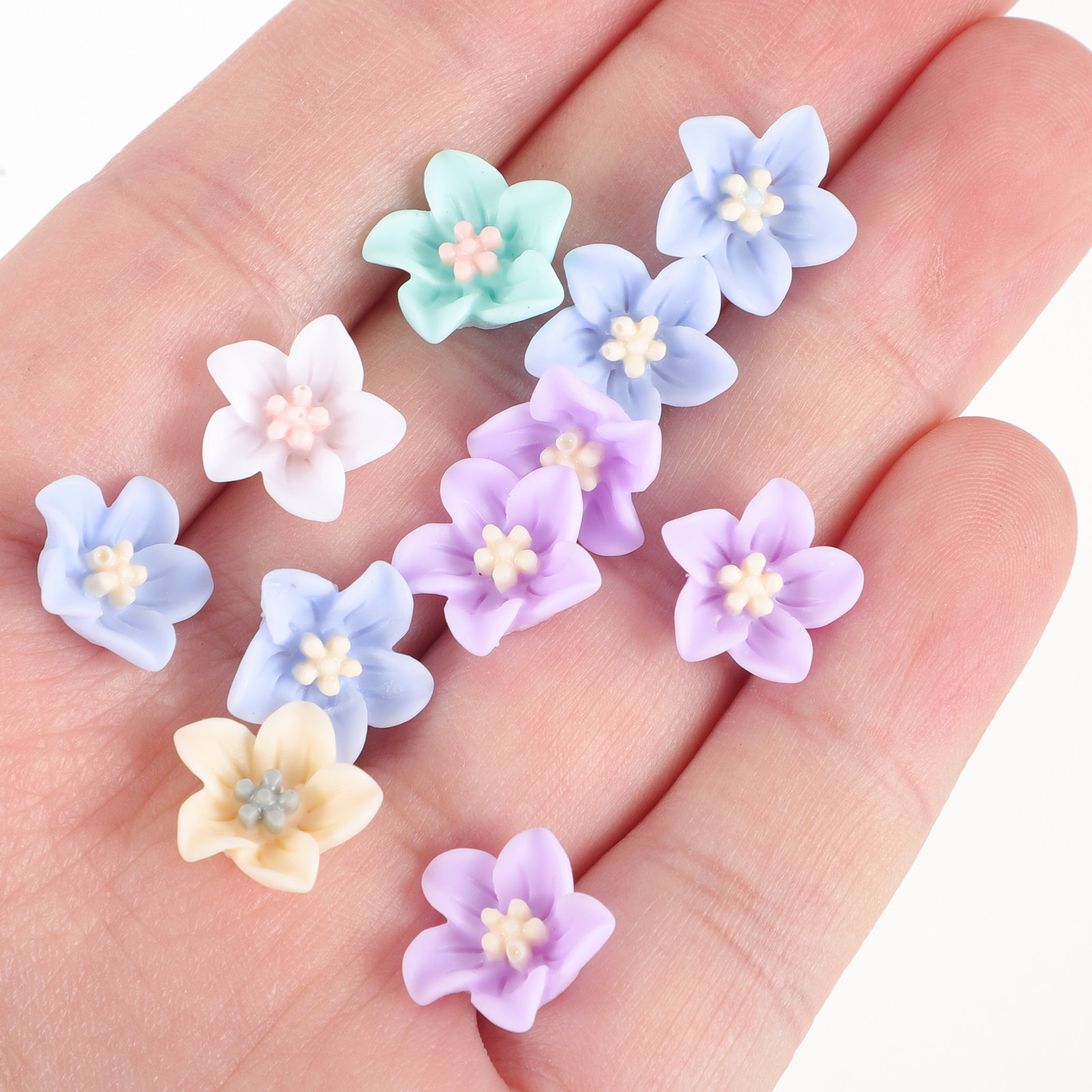 200Pcs Resin Flower Charms Fin - Resin Craft Supplies ulasan dan harga