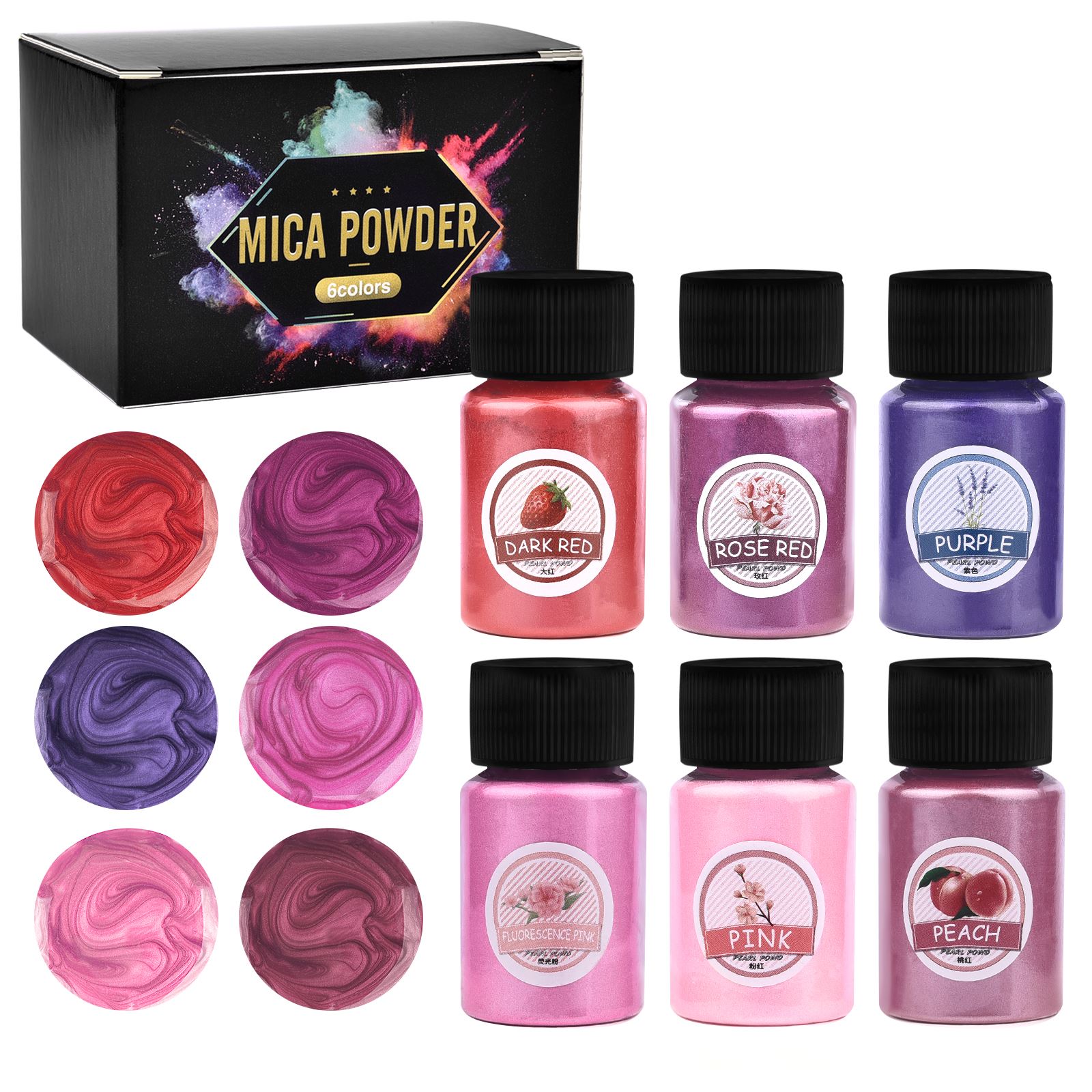 6Colors/Sets Pearl Powder Pigm - Resin Pigment Set ulasan dan harga