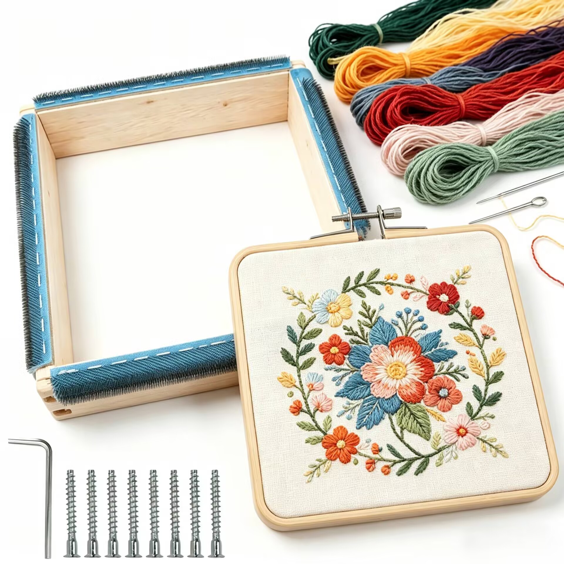 Punch Needle Frame Square Embr - Wood Ring Blank ulasan dan harga