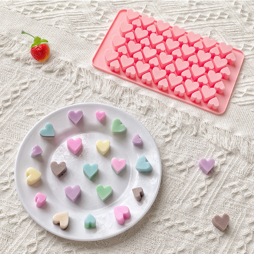 56 cavity size heart-shaped ch - Silicone Mold Tray ulasan dan harga