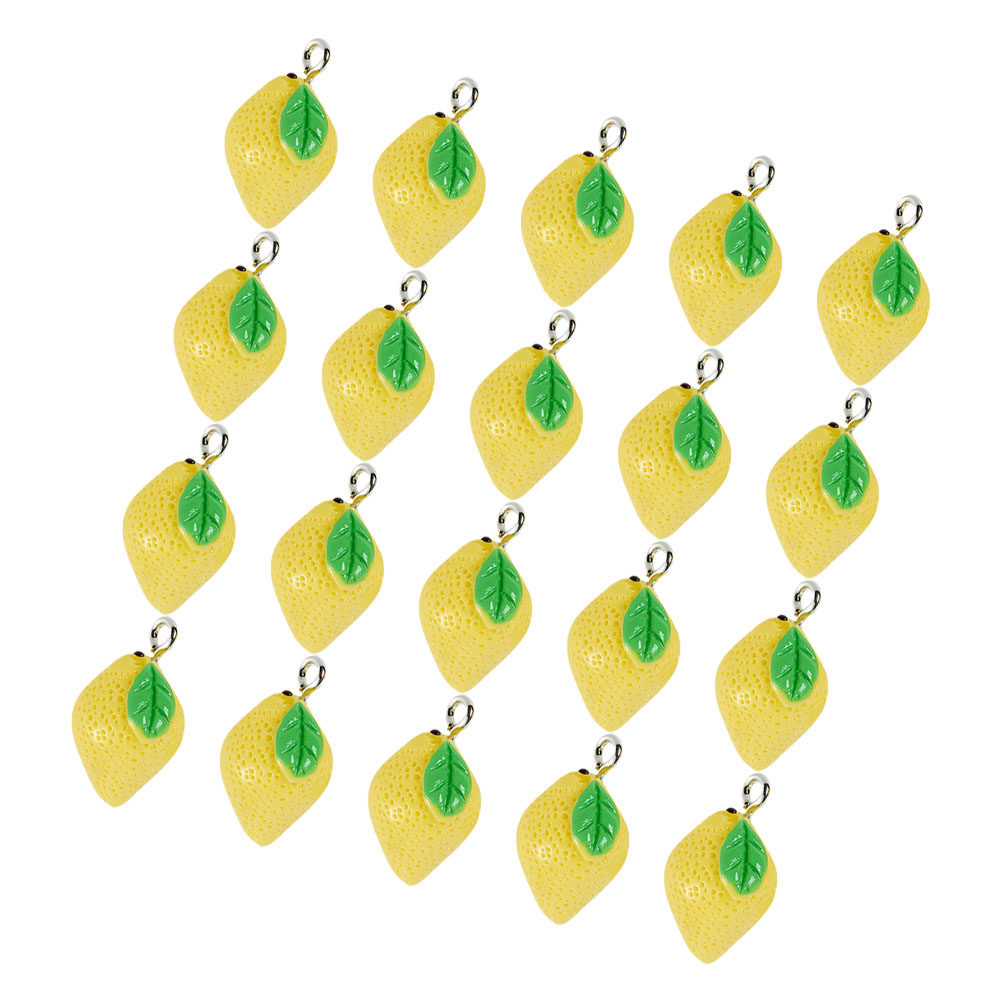 20Pcs Resin Lemon Charms Fruit - Resin Crafts Diy ulasan dan harga