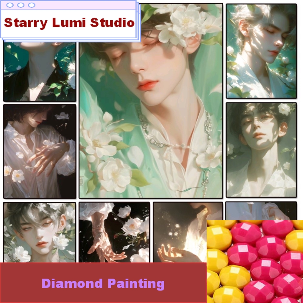 Handsome Boy 5d Diy Diamond Pa - Resin Jewelry Kit ulasan dan harga