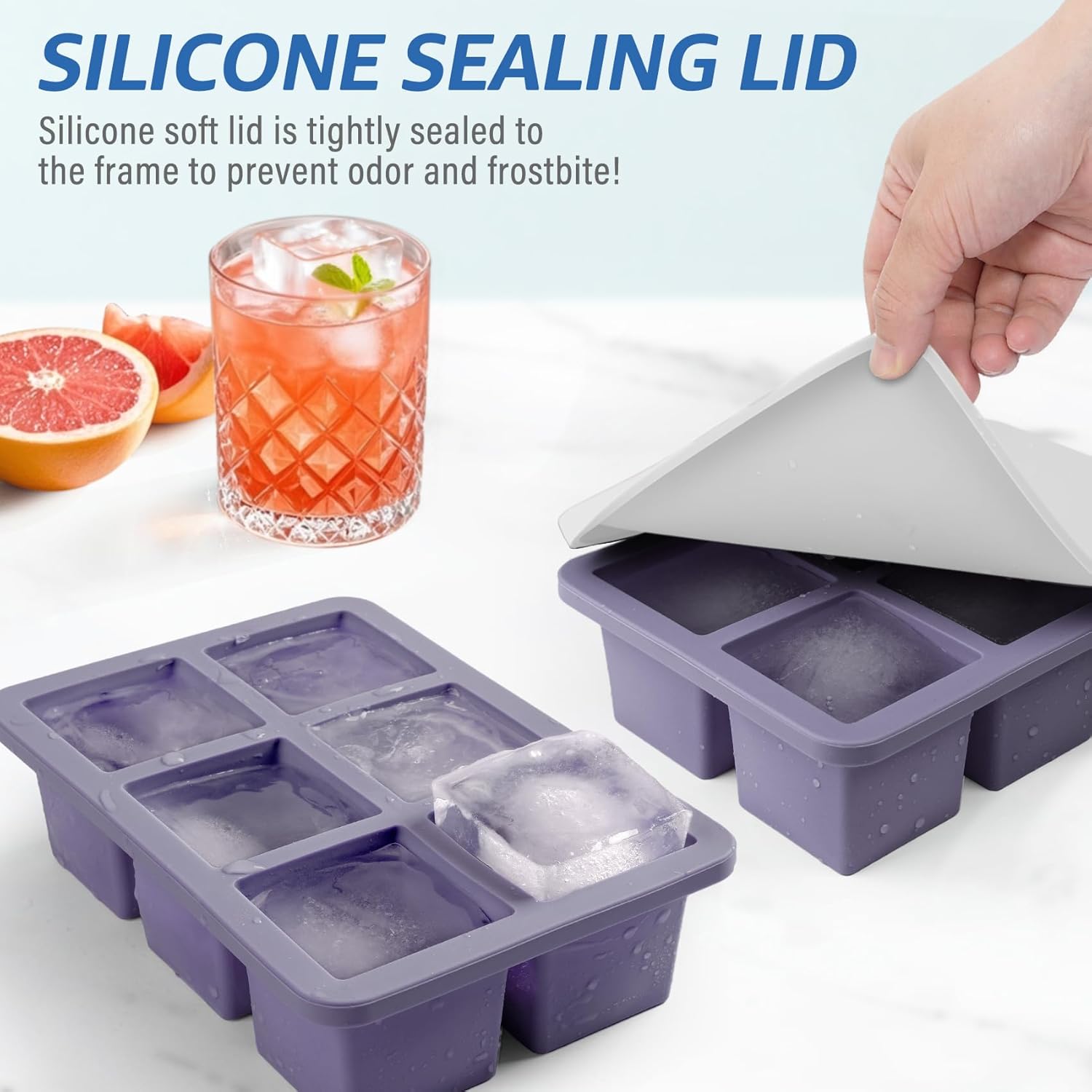 2pack Large Silicone Ice Cube  - Silicone Mold Tray ulasan dan harga
