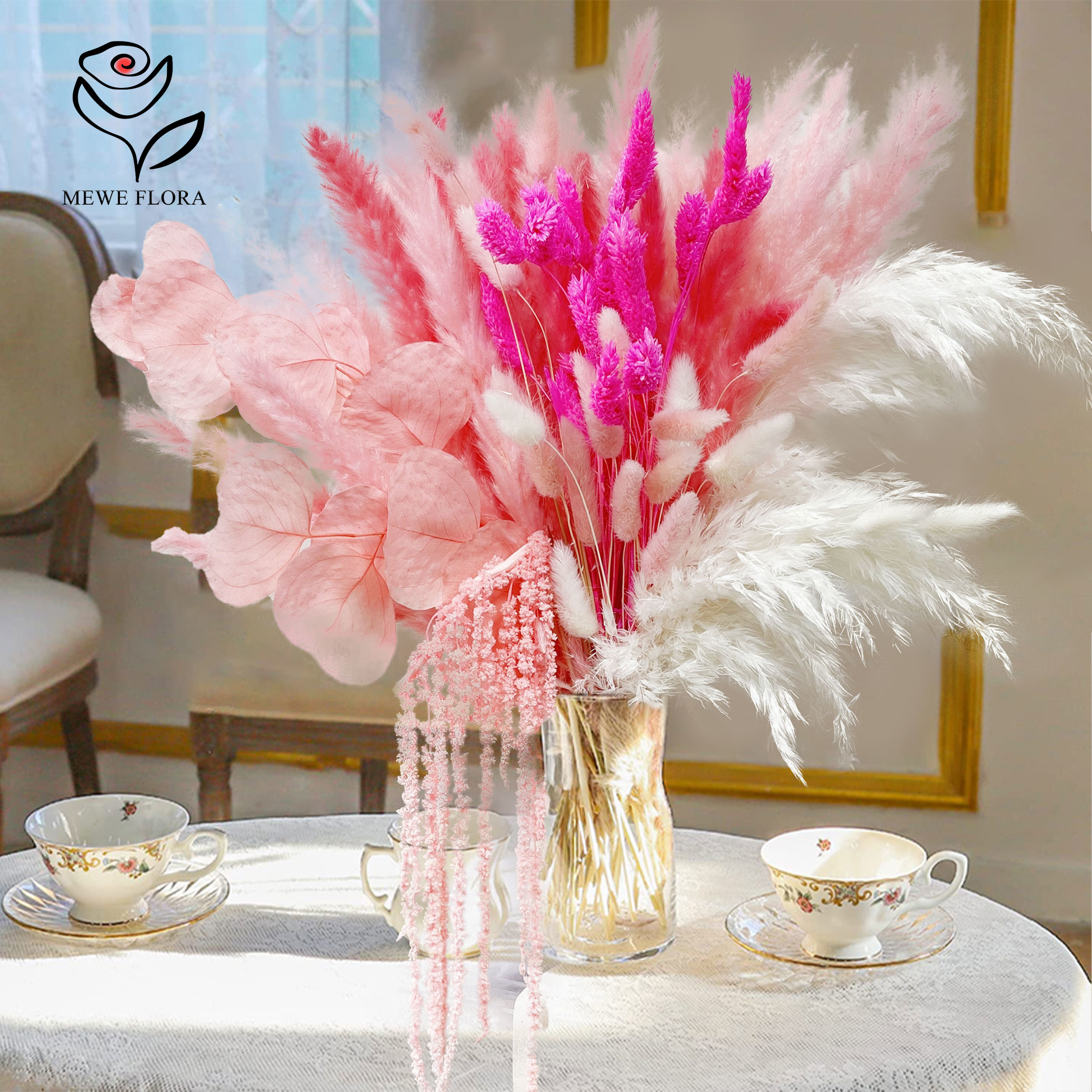 Natural Pampas Pink Dried Flow - Dried Flower Bulk ulasan dan harga