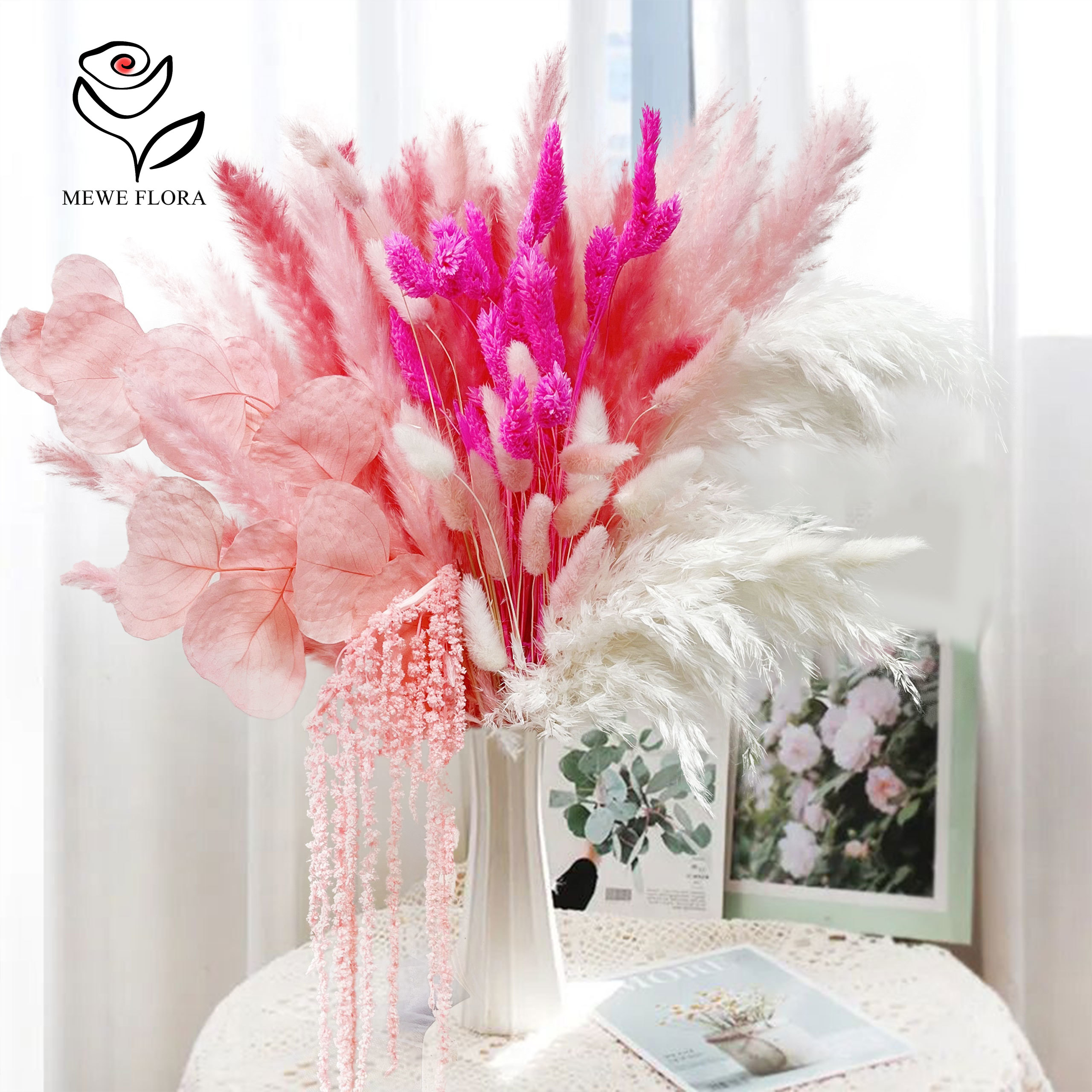 Natural Pampas Pink Dried Flow - Dried Flower Bulk ulasan dan harga