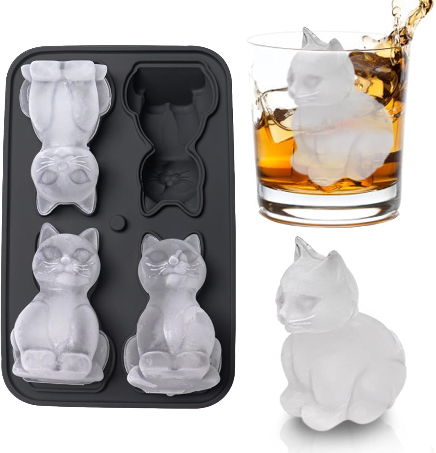 3D Cat Ice Cube Mold, Admaison - Silicone Mold Tray ulasan dan harga