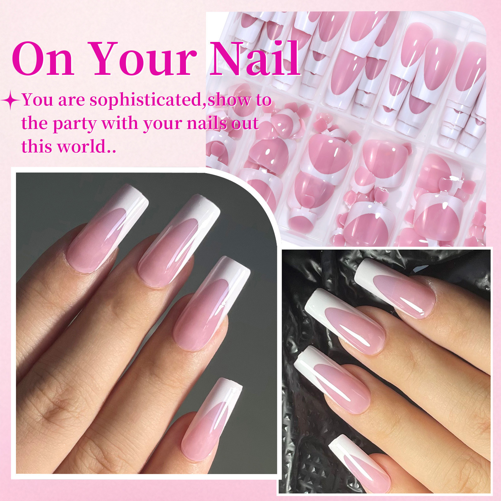 288PCS French Fake Nails Toena - Resin Craft Kit ulasan dan harga