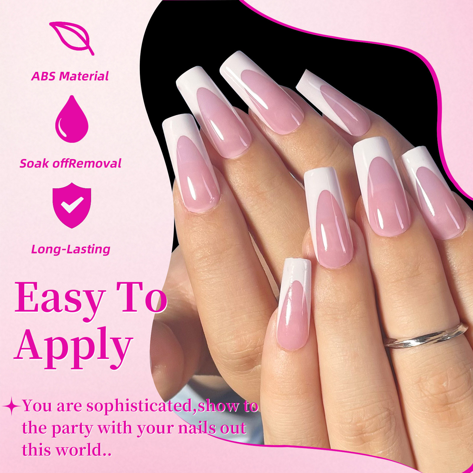 288PCS French Fake Nails Toena - Resin Craft Kit ulasan dan harga