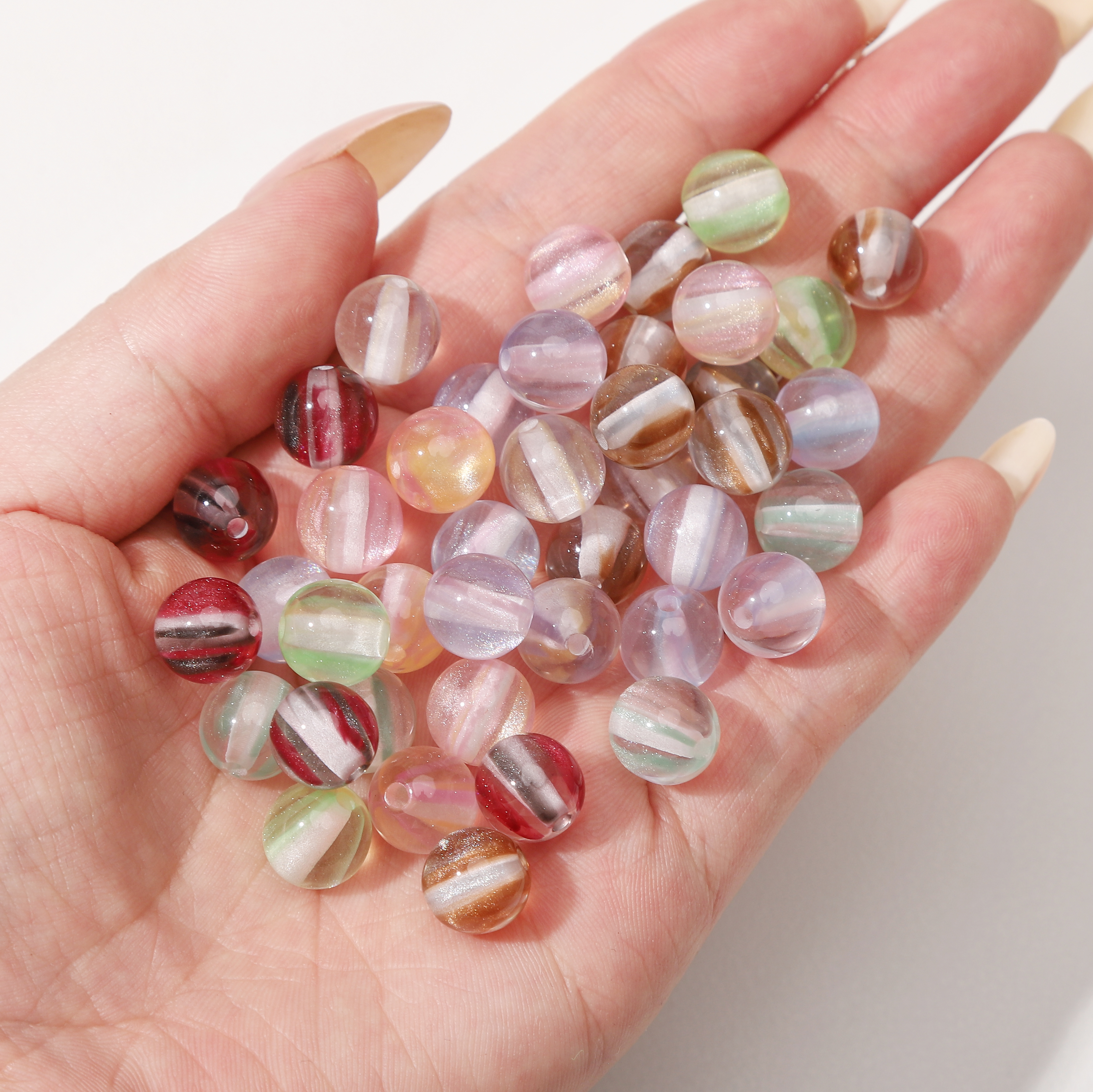 8mm 100Pcs Colorful Round Resi - Resin Crafts Diy ulasan dan harga