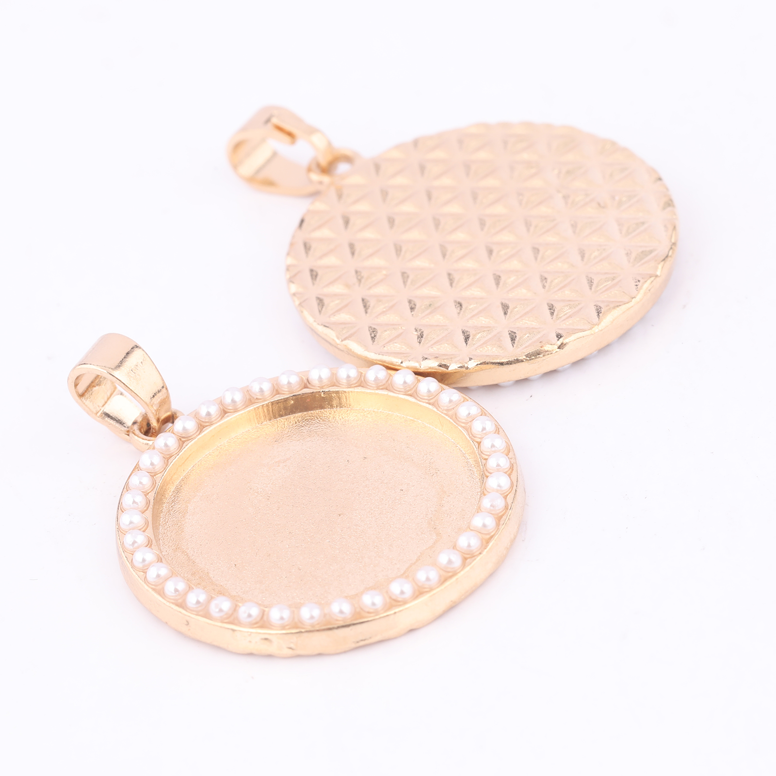 5pcs Kc Gold Pearl Cabochon Ba - Bezels Set Pendant ulasan dan harga