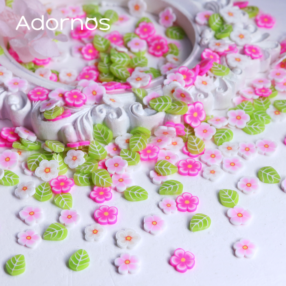 10g Pink Flowers Polymer Clay  - Flower Preservation Resin ulasan dan harga