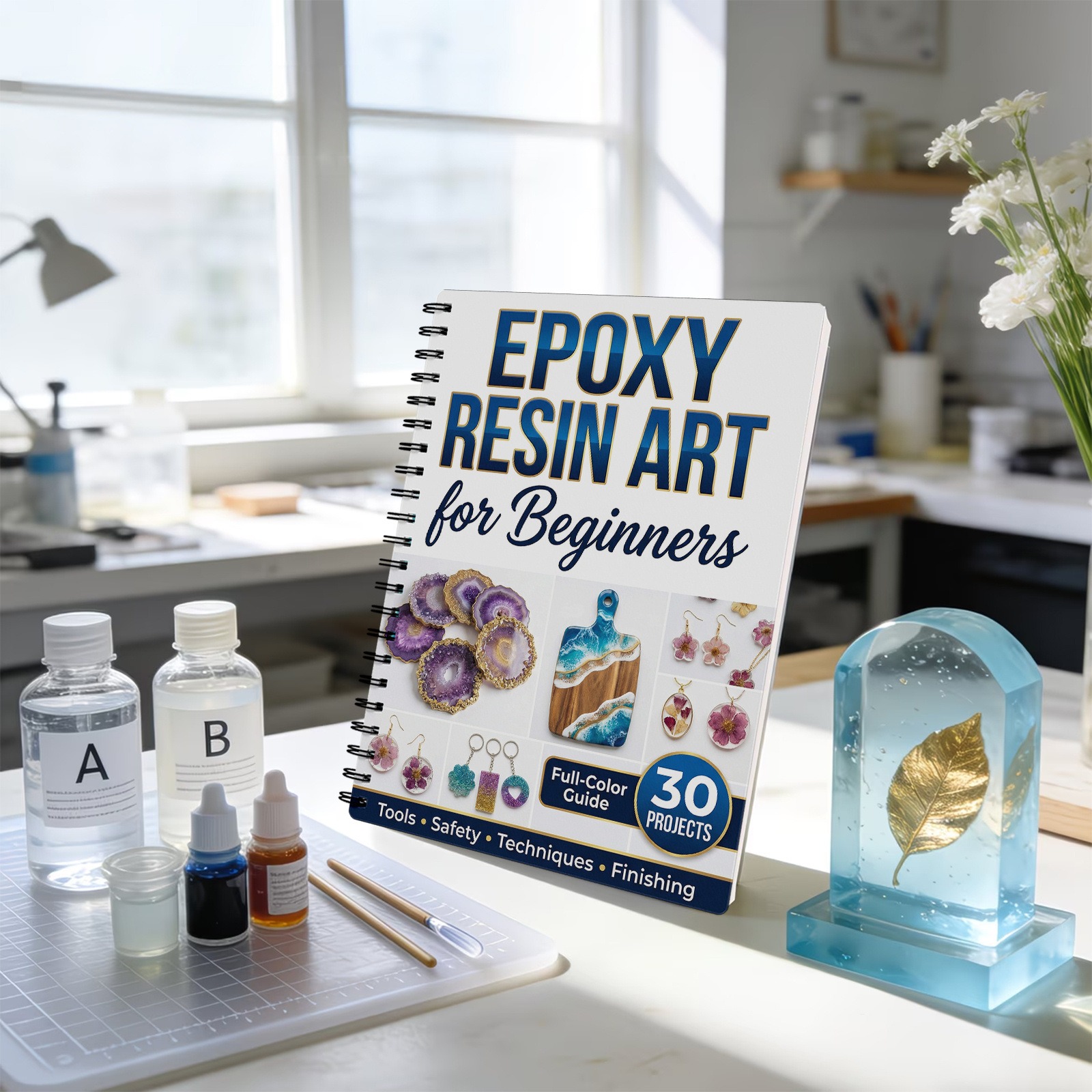Epoxy Resin Art Book Guide Lea - Resin Craft For Beginners ulasan dan harga