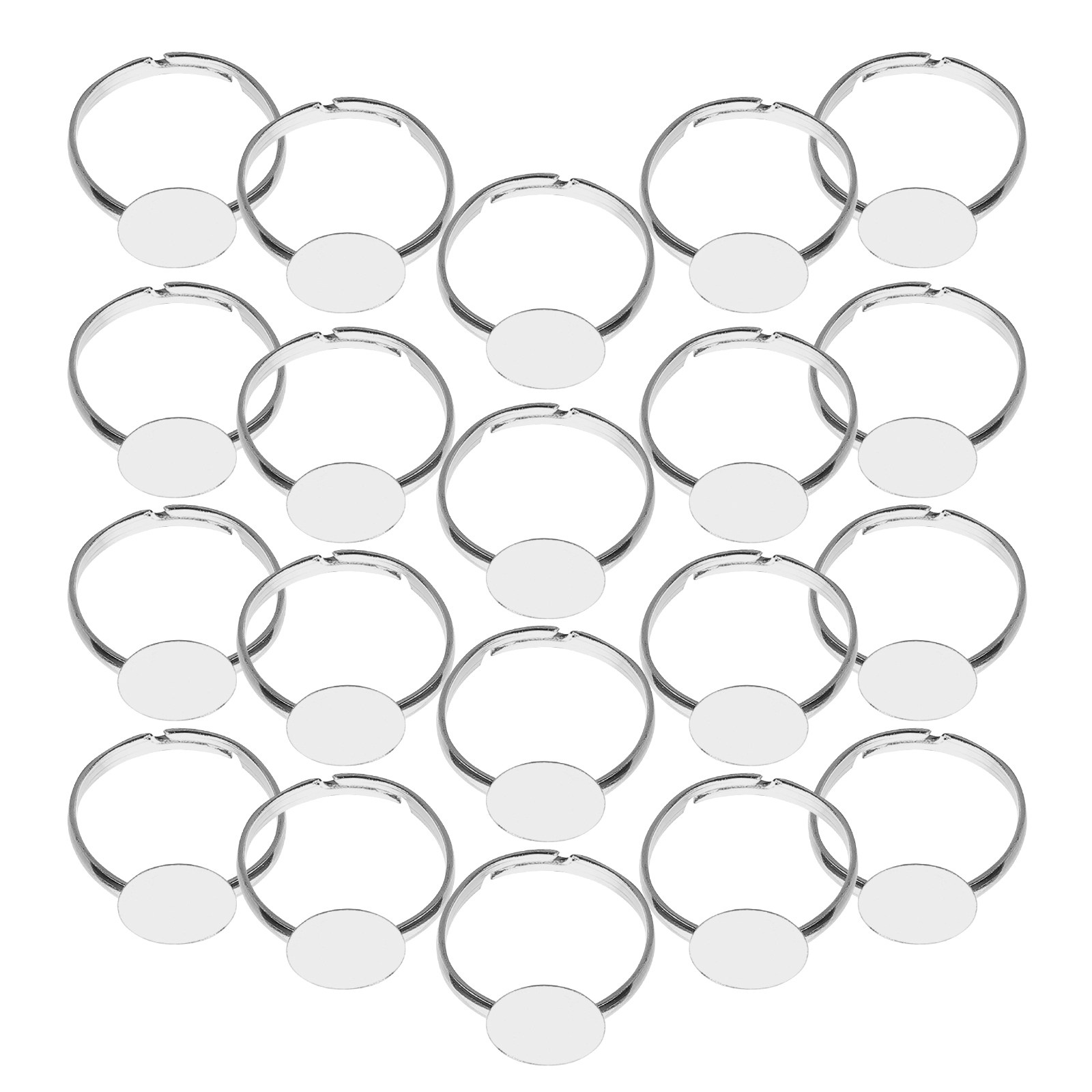20Pcs Adjustable Blank Ring Fi - Resin Crafts Diy ulasan dan harga