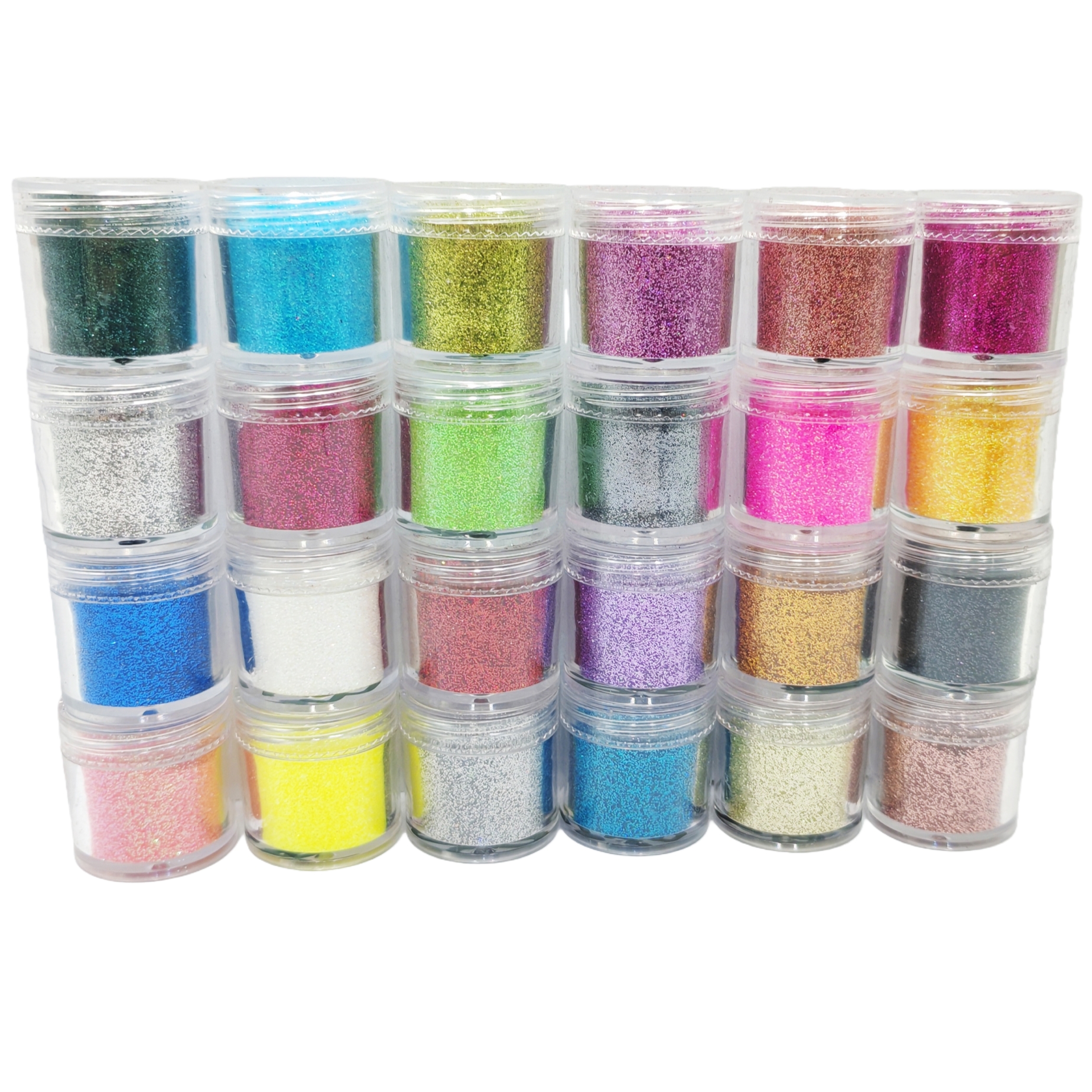 24-Color Cosmetic Iridescent H - Resin Glitter Pack ulasan dan harga