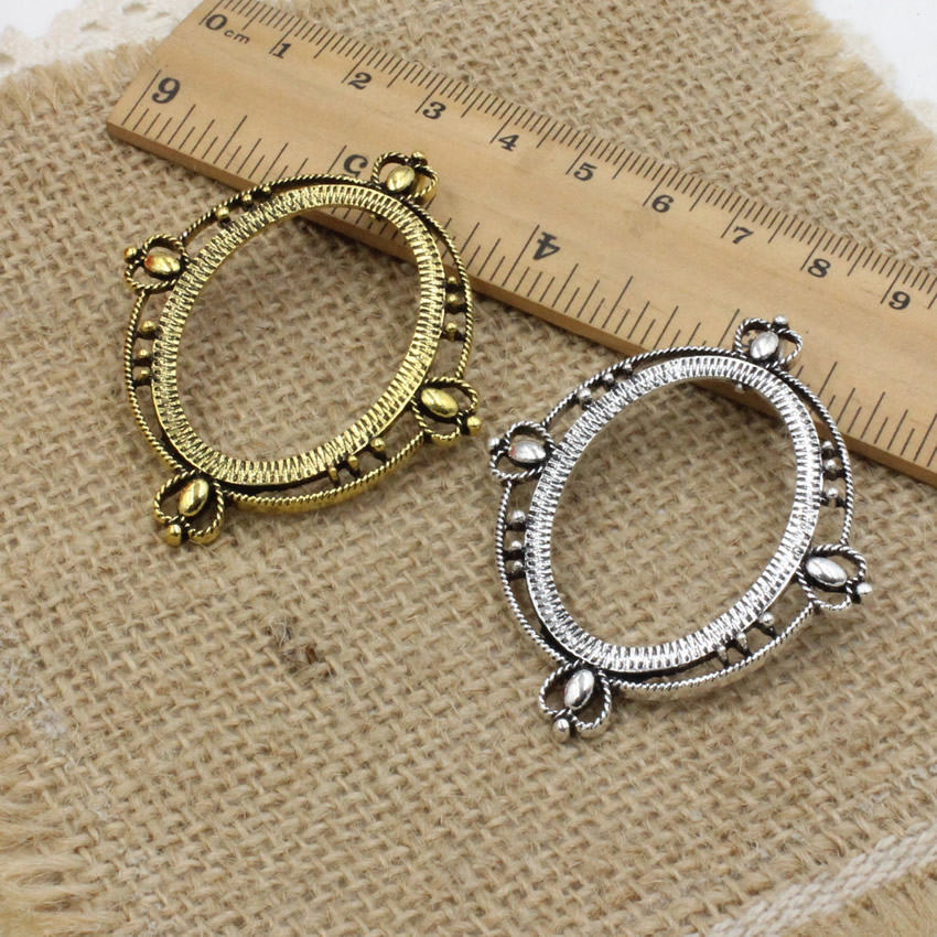 Fit 30x40mm Oval Cabochon Anti - Bezels Set Pendant ulasan dan harga